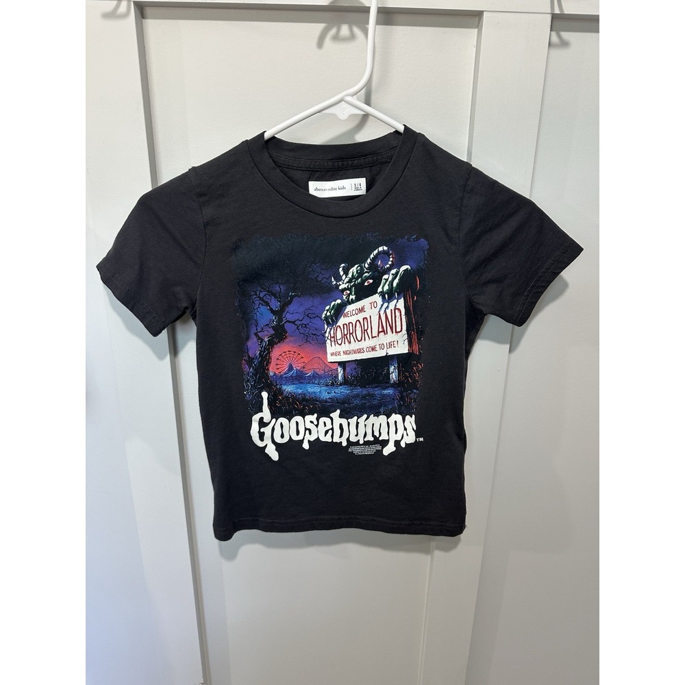Abercrombie Kids Goosebumps Welcome To Horrorland Graphic Tee Black Size 5/6